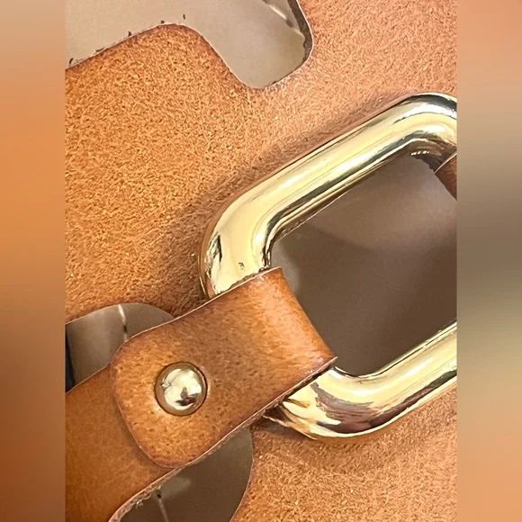 Time and Tru Brown Slide Sandals with Gold Accent Women’s Size 7.5 NWT - Picture 12 of 15